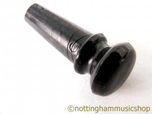 ACOUSTIC GUITAR BLACK PLASTIC END PIN STRAP BUTTON